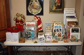 More racks of vintage Chrsitmas paper items.