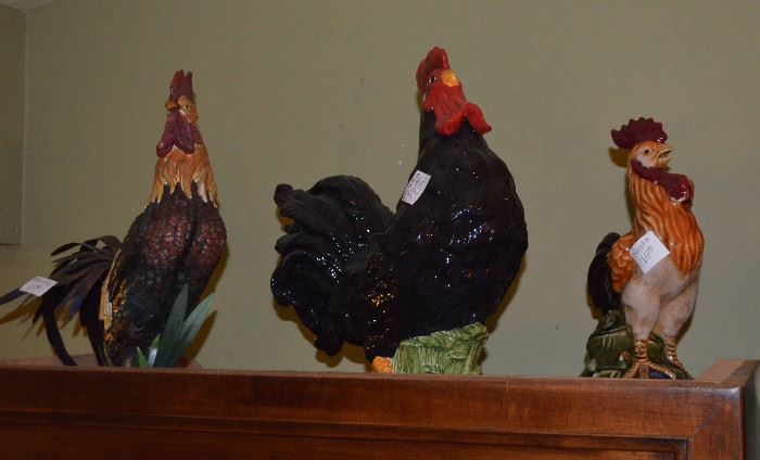 ceramic roosters