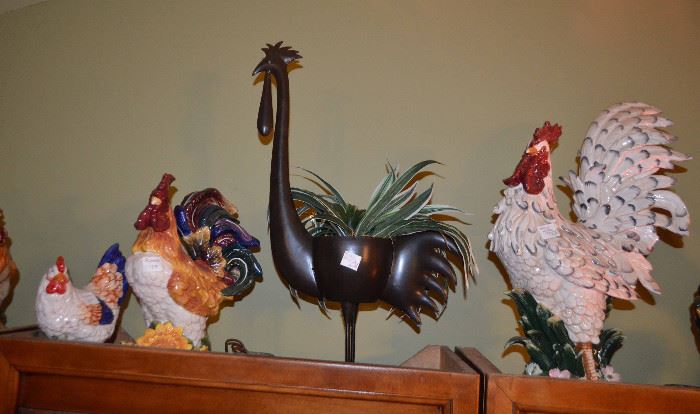 ceramic roosters