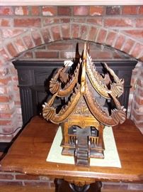Thai Spirit House teak wood altar shrine buddha temple handmade craft buddhist