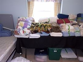 Linens, quilts