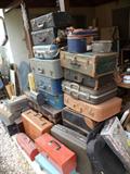vintage suit cases and tool boxes
