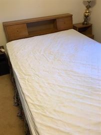 Mid Century Modern 4 piece Queen Size Bedroom Suite with Bookcase Headboard