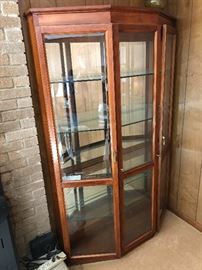 Large Curio Cabinet with Glass Shelves