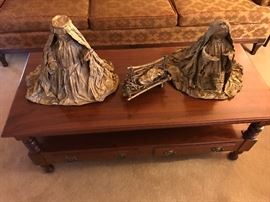 Two Sets - Paper Mache' Christmas Decoration - Joseph, Mary & Baby Jesus