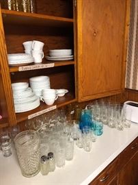Corel Dishes & Fostoria Glassware