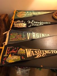 Assortment of Vintage Felt Pennants