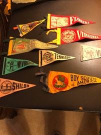 Assortment of Vintage Felt Pennants