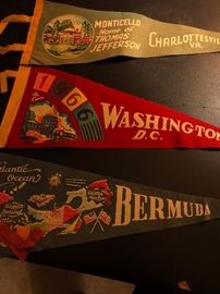 Assortment of Vintage Felt Pennants