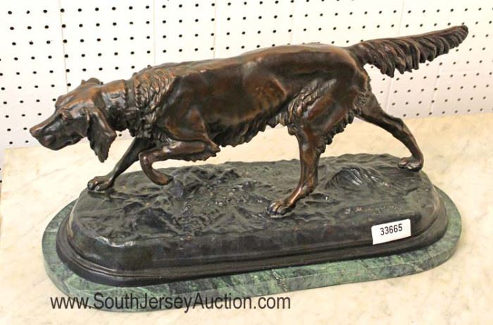  Bronze Hunting Dog Sculpture on Marble Base signed "J. Moigniez"

Located Inside – Auction Estimate $300-$600 