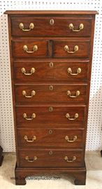  Solid Mahogany 'Virginia Galleries' Bracket Foot 7 Drawer Lingerie Chest by "Henkel-Harris"

Located Inside – Auction Estimate $300-$600 