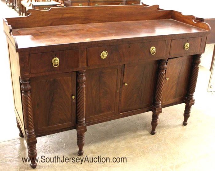  – Nice Model —

ANTIQUE Burl Mahogany Empire Buffet with Gallery and Original Finish

Circa. 1840-1860's

Located Inside – Auction Estimate $300-$600 