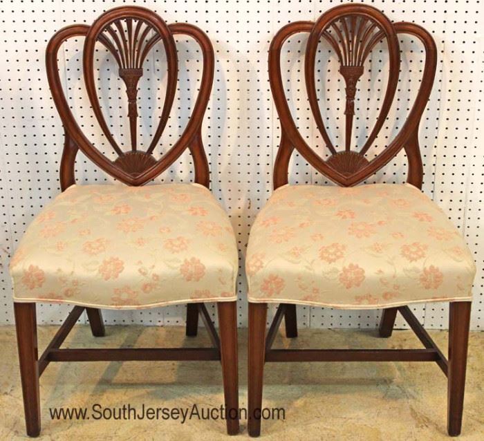  "Set of 6" Solid Mahogany Carved Sweetheart Dining Room Chairs

Located Inside – Auction Estimate $300-$600 