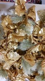 Gold Florals for Trees and Decorating