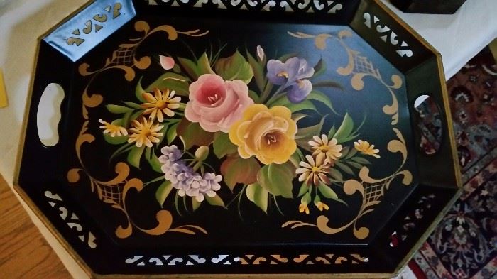 Vintage Hand-painted Tole Tray
