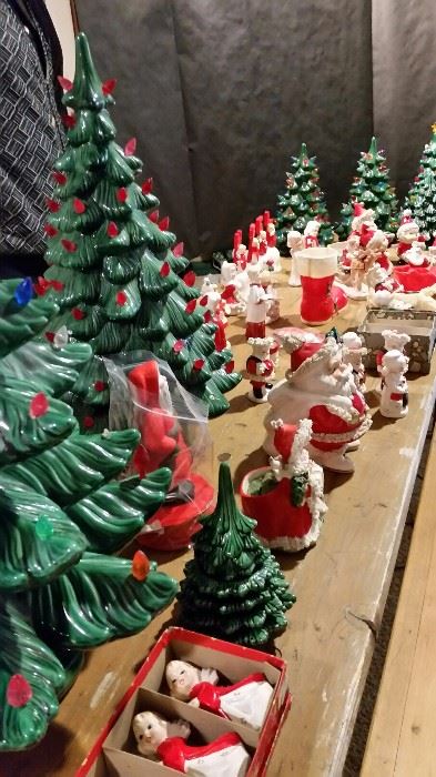 Ceramic Trees, Santa's, Elves and Angels 