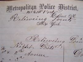 1863 New York City Police blotter