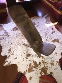 African chair on one of many rugs