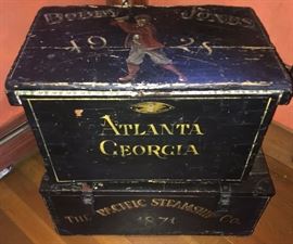 Antique boxes, later decoration