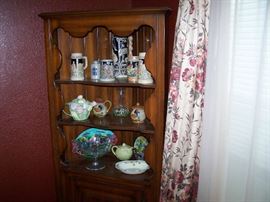 CHERRY CORNER CABINET, STEINS & MORE