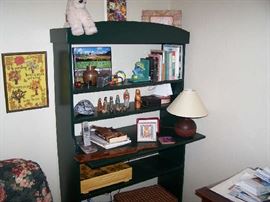 GREEN BOOKSHELF & MISC.