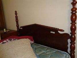 vintage mahogany full size 4 poster bed