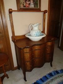 vintage serpentine front wash stand
