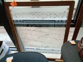 pair of these etched glass hanging glass pieces