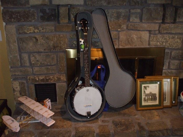 Banjo and case