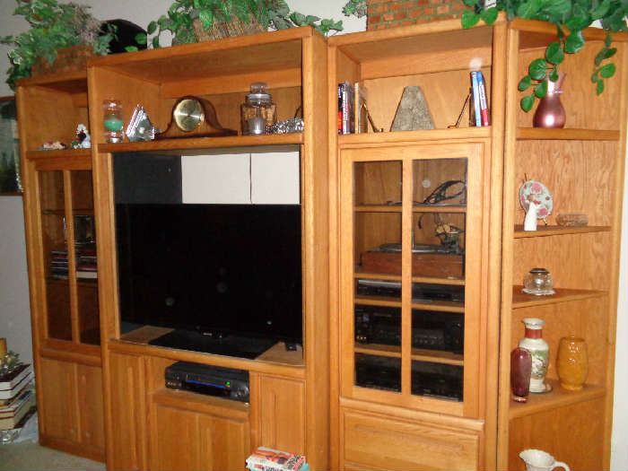 entertainment center, comes in sections