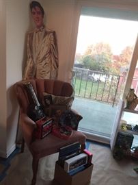 Elvis standee and memorabilia