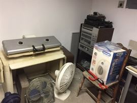 GE Ironer Mangle, Fans, Vintage Turntable Stereo System