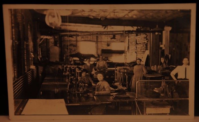RARE: 1911 KOKOMO IND RPPC ~ APPERSON BROTHERS FACTORY UPHOLSTERY ROOM