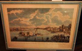 1807 HAND COLORED ENGRAVING NAPOLEON MTG. EMPEROR ALEXANDRIA