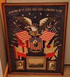 WWI EAR MARINE REMEMBRANCE SILK