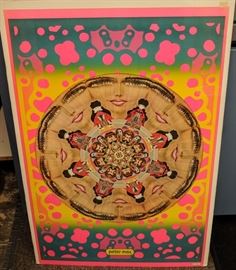 PETER MAX POSTER ~ KALEIDOSCOPIC LIPS 24" x 36"