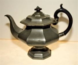 Antique DIXON & SON Pewter Teapot 1822-1835 (6 servings)