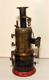 ANTIQUE VERTICAL TOY STEAM ENGINE 