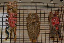 [CENTER] SILVER [40oz] MASK FOR RAIN-PETITIONING DANCE La Porota, GUERREO [NAHUA], MEXICO + MEXICAN DANCE MASKS