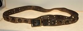 
WWI GERMAN "HATE BELT" SOUVENIR BELT 19 BUTTONS