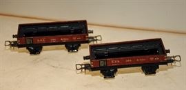 
2-Brown-Low-sided-Goods-Truck-four-wheeled-Marklin-364-00-gauge-1937
 
 
