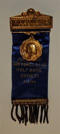 
RARE: 50's ELMENDORF AIR FORCE BASE, AK ~ VINTAGE HOLY NAME SOCIETY RIBBON