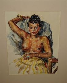 RARE EARLY HOWARD CHURCH WATERCOLOR