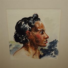 RARE EARLY HOWARD CHURCH WATERCOLOR