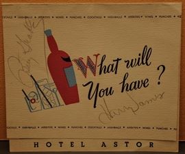 AUTOGRAPHS BETTY GRABLE & HARRY JAMES