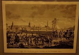 1800's NAPOLEON ENTERING MOSCOW ENGRAVING