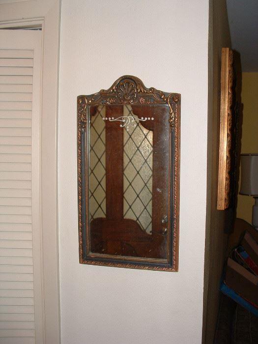 deco framed mirror