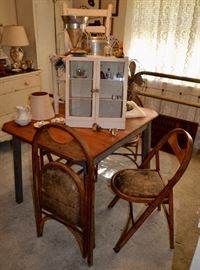 Four wood folding chairs