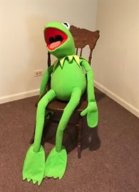  Kermit in a Carved wood rocker  http://www.ctonlineauctions.com/detail.asp?id=649340