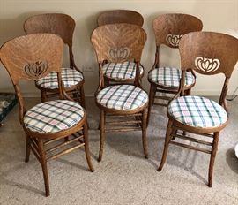  Quarter-sawn oak dining chair set  http://www.ctonlineauctions.com/detail.asp?id=649370